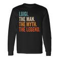 Luigi The Man The Myth The Legend First Name Luigi Long Sleeve T-Shirt Gifts ideas