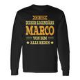 Marco With First Name Slogan Langarmshirts Geschenkideen