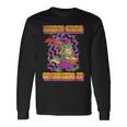 Mardi-Gras Mardi-Grawr T-Rex Dinosaur Crushing-It Baterista Camiseta de manga larga Ideas de regalos