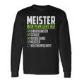 Meister Saying World Therrschaft Graduation Meister Langarmshirts Geschenkideen