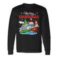 Merry Christmas Cruise Santa Cruise Ships Xmas Symbols Lover Langarmshirts Geschenkideen