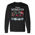 Merry Christmas Reindeer Fairy Lights Santa Claus Langarmshirts Geschenkideen