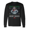 Merry Sigmas Bruh Snowman Sigma Male Skibidi Christmas Langarmshirts Geschenkideen