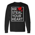 Mr Steal Your Heart Valentines Day For Toddler Boys Son Long Sleeve T-Shirt Gifts ideas