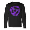 Music Turntable Record Dj Purple 45 Rpm Adapter Camiseta de manga larga Ideas de regalos