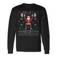 No Lift No Ugly Christmas Jumper Gym Santa Langarmshirts Geschenkideen