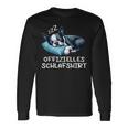 Offizielles Schlaf Boston Terrier Hund Hunde Liebhaber Langarmshirts Geschenkideen