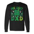 One Lucky Dad Father Irish Clovers St Patrick's Day Long Sleeve T-Shirt Gifts ideas
