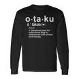 Otaku Définition De La Culture Du Dessin Animé Japonais T-shirt à manches longues Idées cadeaux