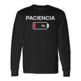 Paciencia 1 Divertido Profesor Español Estudiante Regalo Bajo Camiseta de manga larga Ideas de regalos
