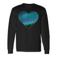 Polar Lights Heart Northern Lights Aurora Borealis Langarmshirts Geschenkideen