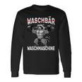 Raccoon Washing Machine Bodybuilding Fitness Gym Langarmshirts Geschenkideen