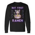 Ramen Cat Japanese Kawaii Anime Purple Style Langarmshirts Geschenkideen