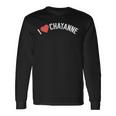 Regalo Para El Primer Nombre Chayanne I Love Chayanne Camiseta de manga larga Ideas de regalos