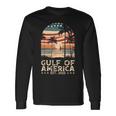 Retro Gulf Of Usa America Est 2025 American Flag Gulf Mexico Long Sleeve T-Shirt Gifts ideas
