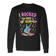 I Rocked 100 Days Of School Celebration 100Th Rock Guitar Long Sleeve T-Shirt Gifts ideas