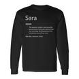 Sara Is Kind Hearted Name Definition Sara Camiseta de manga larga Ideas de regalos