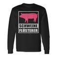 Schweine Flusterer Schweinebauer Langarmshirts Geschenkideen