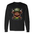 Scottish Cute Highland Cow Pickle Hat Just Dill With It Long Sleeve T-Shirt Gifts ideas