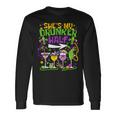 She's He's My Drunker Half Matching Couple Mardi Gras Long Sleeve T-Shirt Gifts ideas