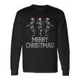 Skeletons Dance With Christmas Hats Merry Christmas Skeleton Langarmshirts Geschenkideen