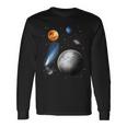 Space Motif Universe Stars Solar System Planets Sun Langarmshirts Geschenkideen