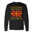 Vintage Macedonian Flag S Langarmshirts Geschenkideen