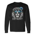 Vintage Football Game Day Lion Fan Long Sleeve T-Shirt Gifts ideas