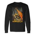 Vintage Honkzilla Silly Goose Goose Meme Catzilla Long Sleeve T-Shirt Gifts ideas