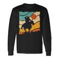 Vintage Retro Style Sunset Texas Wild West Heritage Cowboy T-shirt à manches longues Idées cadeaux