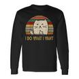 Vintage I Do What I Want Cat Lovers Camiseta de manga larga Ideas de regalos