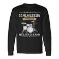 Warum Ich Drums Spiele Drummer Langarmshirts Geschenkideen