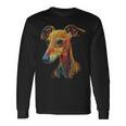 Whippet Dog Motif Pet Illustration Colourful Whippet Langarmshirts Geschenkideen