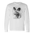 African Wild Dog Close-Up On Vintage Africa Map Safari Theme Long Sleeve T-Shirt Gifts ideas