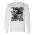 Belly Pain Survivor Raccoon Langarmshirts Geschenkideen