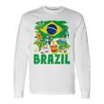 Brazil Flag Outfit Idea For Children Brazil & Brazilian Flag Yellow Langarmshirts Geschenkideen