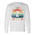 Children's 2Nd Birthday Legendary Since 2023Intage 2 Year Old Langarmshirts Geschenkideen