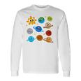 Divertido Pijama Del Sistema Solar De Astronauta Del Mundo Manga Larga Camiseta de manga larga Ideas de regalos