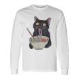 Cat Eating Ramen Vintage Japanese Noodles Long Sleeve T-Shirt Gifts ideas