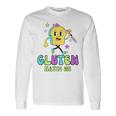 Gluten Hate Me Retrointage Divertido Dibujos Animados Camiseta de manga larga Ideas de regalos