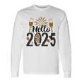 Hello 2025 Fête Réveillon Cadeau Nouvel An Festif T-shirt à manches longues Idées cadeaux