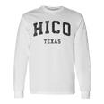 Hico Texas Tx Sportifintage T-shirt à manches longues Idées cadeaux