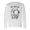 Ich Kann Dich Nicht Hören Ich Hörre Zu Kpop Rabbit K-Pop Gray Langarmshirts Geschenkideen