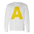 Letter A Yellow Chipmunk Costume Group Carnival A Red Langarmshirts Geschenkideen