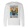 I Love Morning People And Mornings And People Café Camiseta de manga larga Ideas de regalos