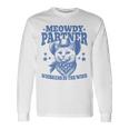 Meowdy Partner Cowboy Catintage Cat Langarmshirts Geschenkideen