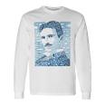 Nikola Tesla Illustration By Glitschika s Langarmshirts Geschenkideen