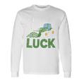 Pushing My Luck Tractor St Patrick Day Toddler Boy Men Long Sleeve T-Shirt Gifts ideas