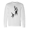 Tatuaje Pájaros Golondrina Pájaro Regalo Golondrinas Tatuaje Camiseta de manga larga Ideas de regalos