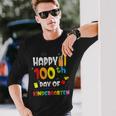 100 Days Of Kindergarten Happy 100Th Day Of School Teachers Long Sleeve T-Shirt Gifts for Him
